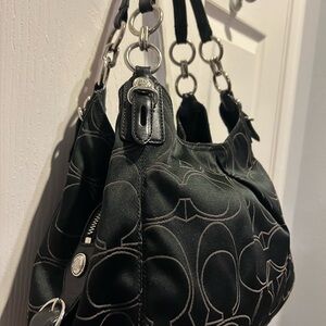 COACH Maggie Mia Signature C Sateen Hobo Shoulder Bag 16153
